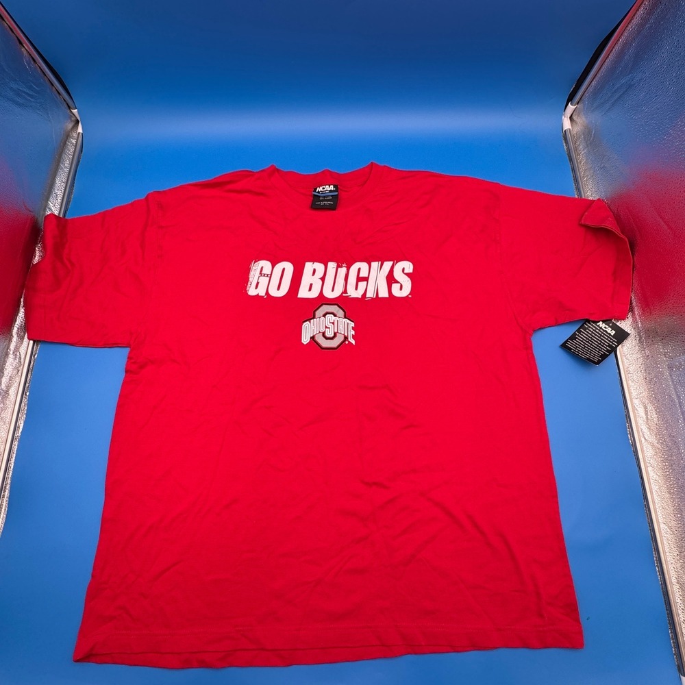 NCAA Ohio State Buckeyes Go Bucks Red Graphic T-Shirt Mens 2XL - New